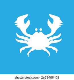 Crab silhouette. Isolated crab on white background