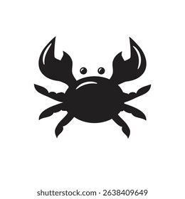 Crab silhouette. Isolated crab on white background