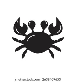 Crab silhouette. Isolated crab on white background