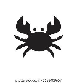 Crab silhouette. Isolated crab on white background