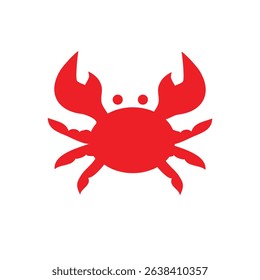 Crab silhouette. Isolated crab on white background