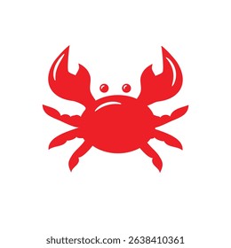 Crab silhouette. Isolated crab on white background