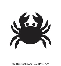 Crab silhouette. Isolated crab on white background