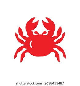 Crab silhouette. Isolated crab on white background