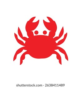 Crab silhouette. Isolated crab on white background
