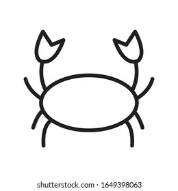 Crab silhouette style icon design Sea life ecosystem fauna ocean underwater water nature marine tropical theme Vector illustration