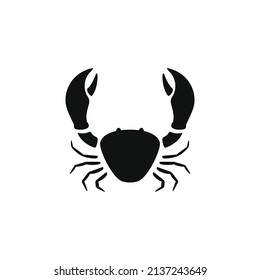 crab silhouette vector design for logo icon