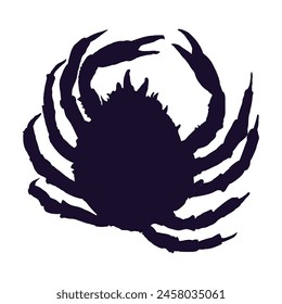 Krabbensilhouette - Vektorillustration	
