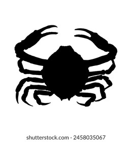 crab silhouette - vector illustration	