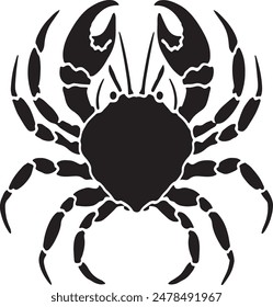 El Cangrejo es una Ilustración vectorial de silueta