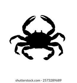 crab silhouette - vector illustration	