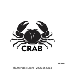 crab silhouette. vector illustration of crab