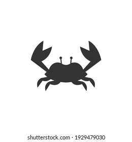 Crab silhouette vector on a white background