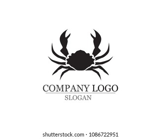 crab silhouettes on the white background icons app