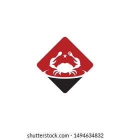 Crab silhouettes on the white background icons app
