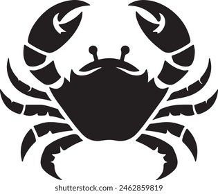 The Crab silhouette.This is an editable eps vector file.