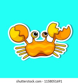 crab of simple color illustrations