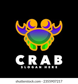 Plantilla de logotipo de diseño simple de cangrejo