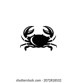 Crab simple flat icon vector illustration