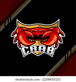 crab simple logo for symbol or icon