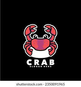 Crab simple mascot sticker object