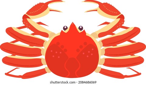 Material de ilustración vectorial simple de cangrejo