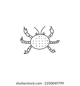 crab, sketch vector illustration, isolated on white background.