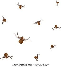Crab spider, illustration, vector on a white background.