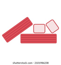 crab sticks flat clipart vector illustration