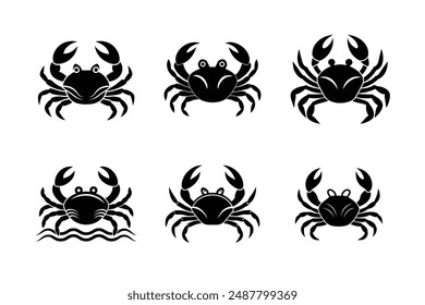 Crab Swims Icon Vektorillustration - Hochwertige Crab Grafiken in Vektorgrafik Format