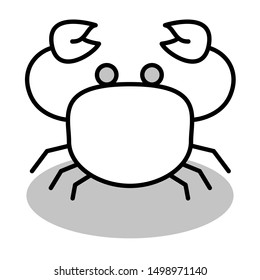 crab thin line vector icon