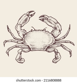 crab traditional style vector item