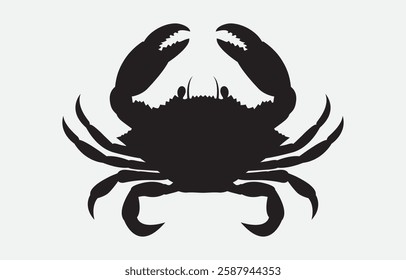 Crab vector art Illustration Isolated on white background
