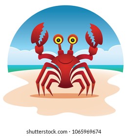 Crab vector base illustration. Can be edited at joints. Organized for easy editing.