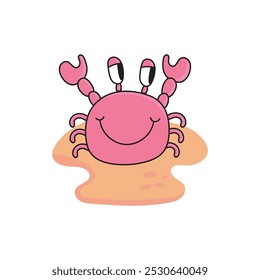 crab vector for beach theme objects