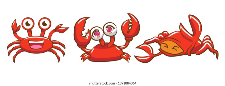 Crab vector cartoon graphic clipart design