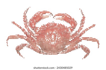 Crab from a vector circles