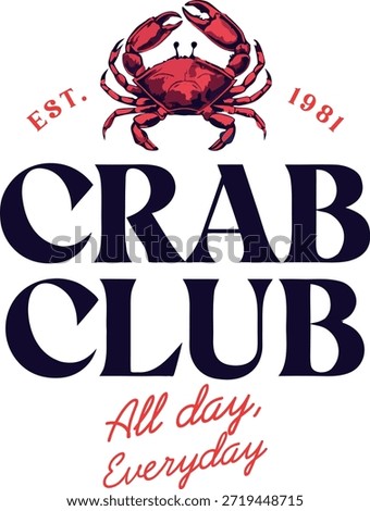 Crab vector in decoration, established 1981.