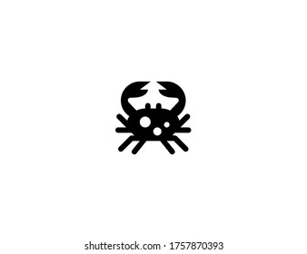 Crab vector flat icon. Isolated crab illustration 