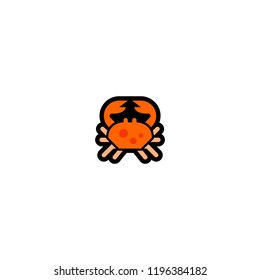 Crab vector flat isolated icon