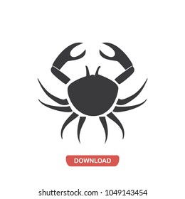 Crab vector icon 