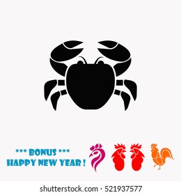 Crab vector icon
