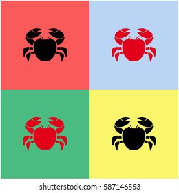 Crab vector  icon