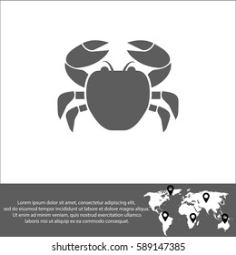 Crab vector  icon