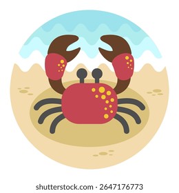 Crab vector icon. Beach. Summer. Summertime. Holiday. Vacation, eps 10