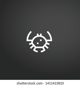 Crab vector icon. Crab concept stroke symbol design. Thin graphic elements vector illustration, outline pattern for your web site design, logo, UI. EPS 10.