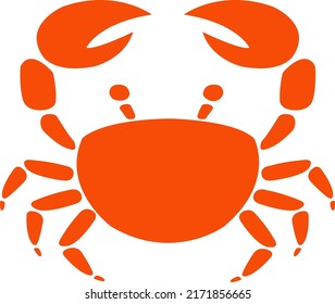 Crab vector icon design. crab icon logo for web and app. seafood icon crab.