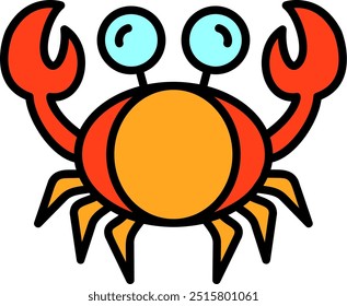 Crab Vector Icon Design Symbol