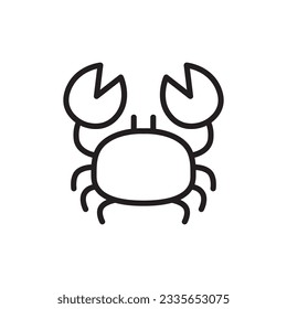 Crab vector icon. Crab flat sign design. Crab symbol pictogram. UX UI icon