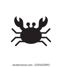 Crab vector icon. Crab flat sign design. Crab symbol pictogram. UX UI icon